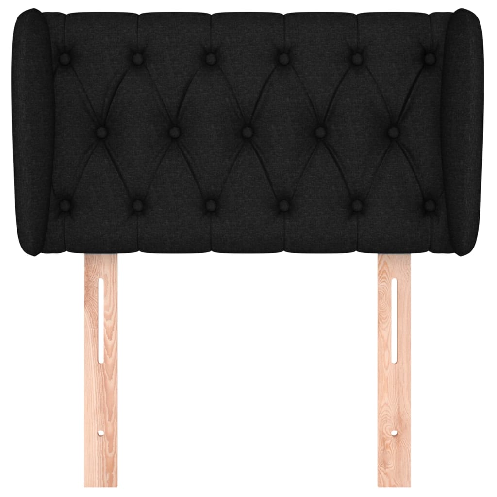 vidaXL Κεφαλάρι με Πτερύγια Μαύρο 83 x 23 x 78/88 εκ. Υφασμάτινο