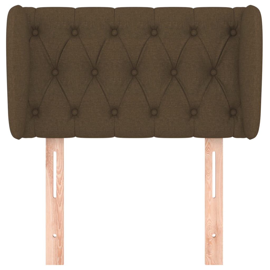 vidaXL Κεφαλάρι με Πτερύγια Σκούρο Καφέ 83x23x78/88 εκ. Υφασμάτινο