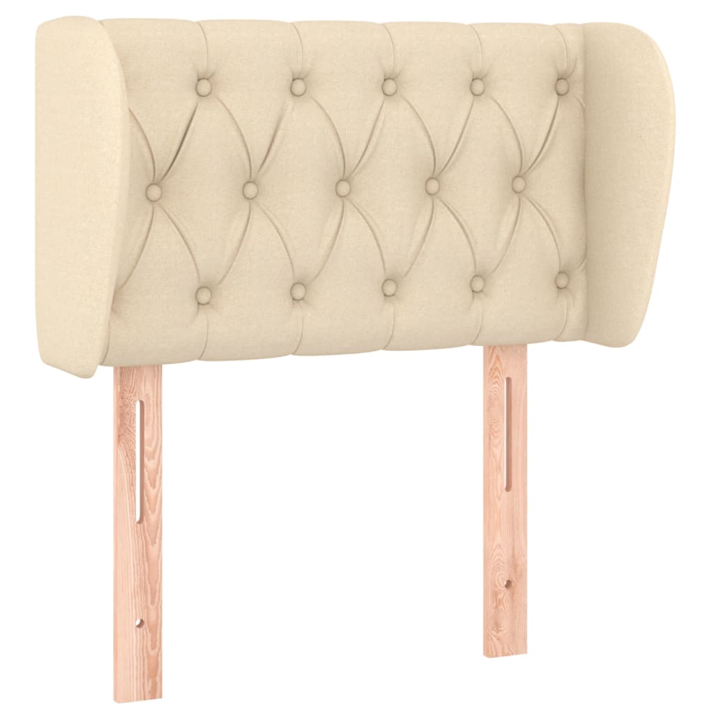 vidaXL Κεφαλάρι με Πτερύγια Κρεμ 83 x 23 x 78/88 εκ. Υφασμάτινο