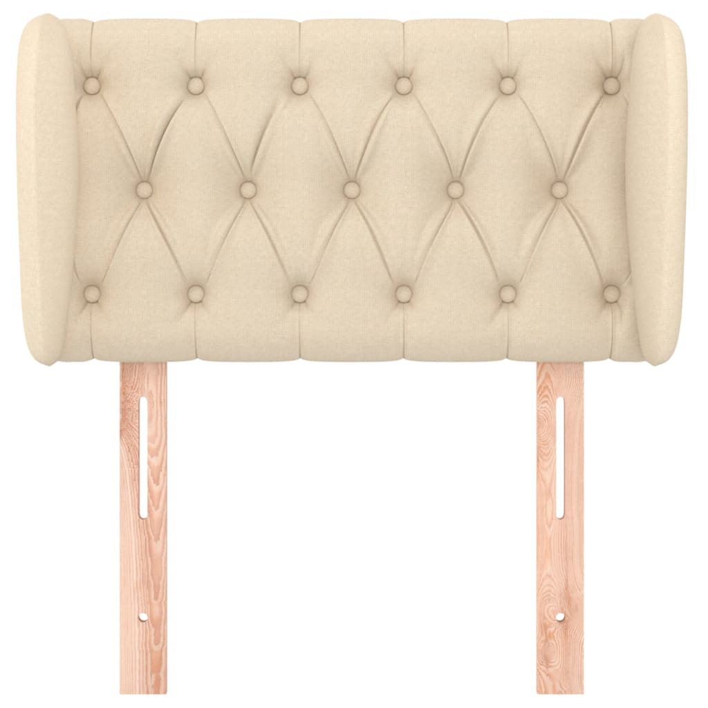 vidaXL Κεφαλάρι με Πτερύγια Κρεμ 83 x 23 x 78/88 εκ. Υφασμάτινο