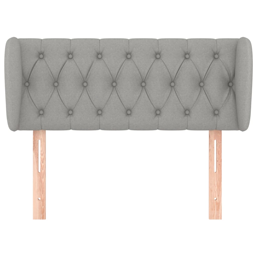 vidaXL Κεφαλάρι με Πτερύγια Ανοιχτό Γκρι 93x23x78/88 εκ. Υφασμάτινο