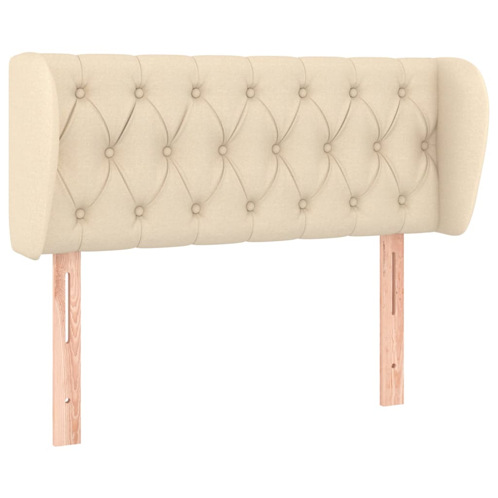 vidaXL Κεφαλάρι με Πτερύγια Κρεμ 93x23x78/88 εκ. Υφασμάτινο