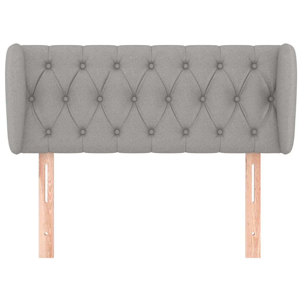 vidaXL Κεφαλάρι με Πτερύγια Ανοιχτό Γκρι 103x23x78/88 εκ. Υφασμάτινο