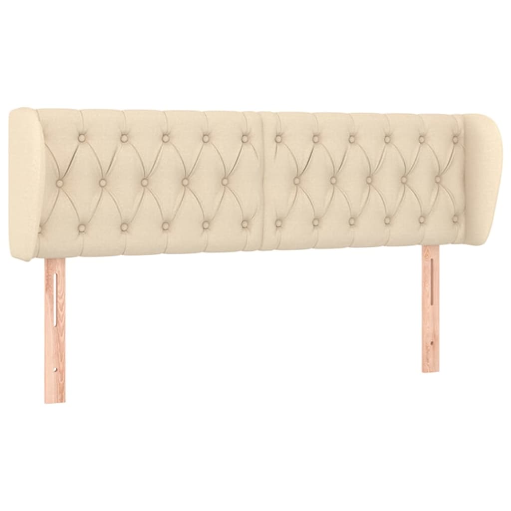 vidaXL Κεφαλάρι με Πτερύγια Κρεμ 163x23x78/88 εκ. Υφασμάτινο