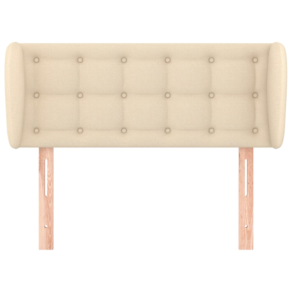 vidaXL Κεφαλάρι με Πτερύγια Κρεμ 83 x 23 x 78/88 εκ. Υφασμάτινο