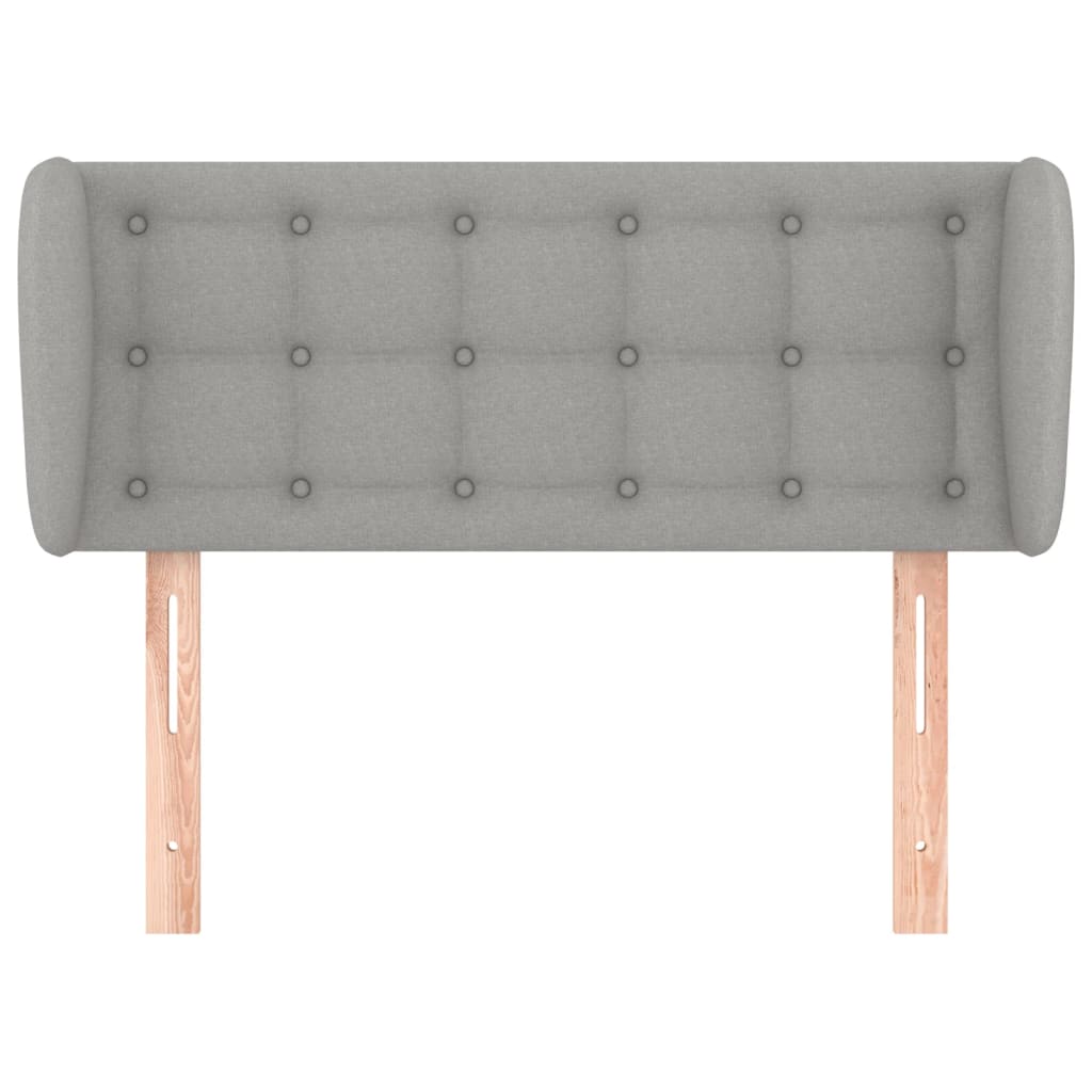 vidaXL Κεφαλάρι με Πτερύγια Ανοιχτό Γκρι 103x23x78/88 εκ. Υφασμάτινο