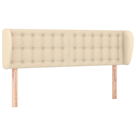 vidaXL Κεφαλάρι με Πτερύγια Κρεμ 147 x 23 x 78/88 εκ. Υφασμάτινο