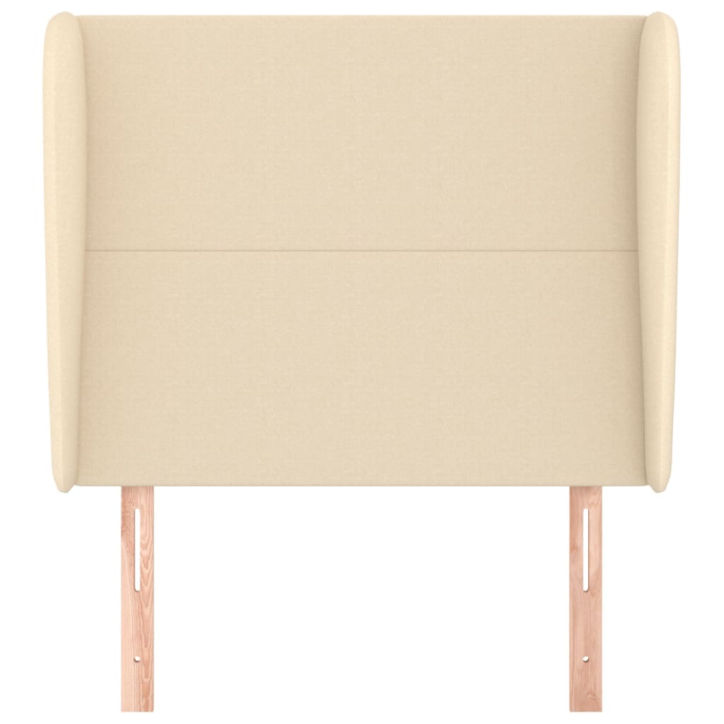 vidaXL Κεφαλάρι με Πτερύγια Κρεμ 83x23x118/128 εκ. Υφασμάτινο