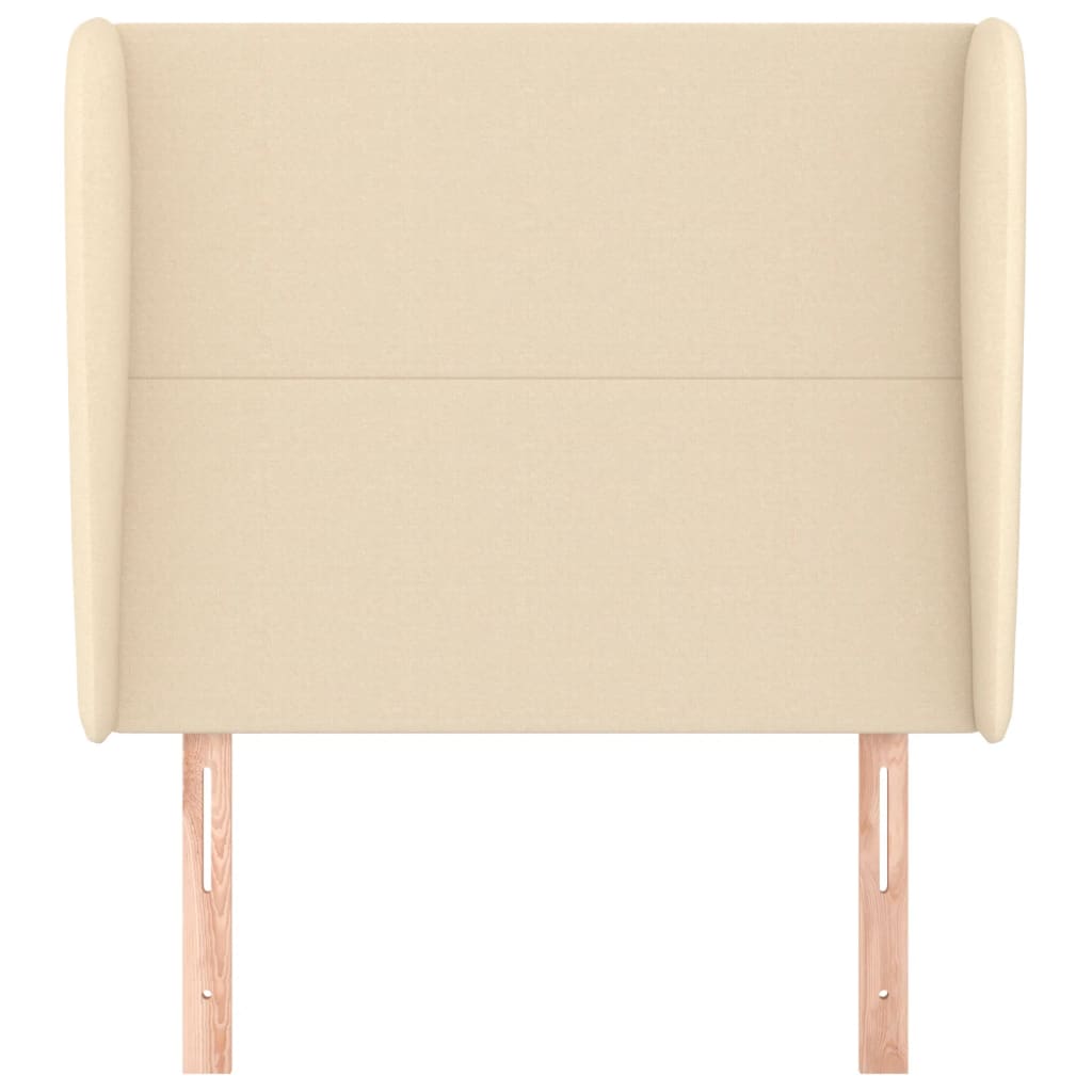 vidaXL Κεφαλάρι με Πτερύγια Κρεμ 93 x 23 x 118/128 εκ. Υφασμάτινο