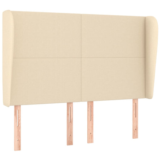 vidaXL Κεφαλάρι με Πτερύγια Κρεμ 147x23x118/128 εκ. Υφασμάτινο