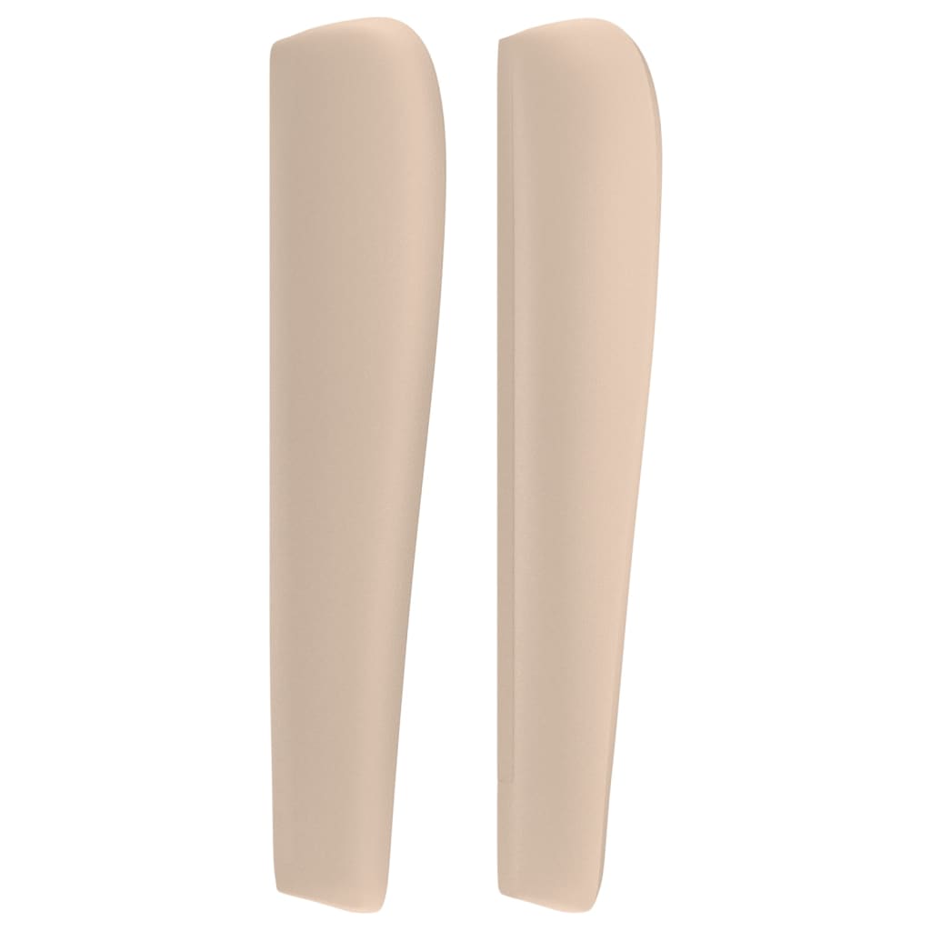 vidaXL Κεφαλάρι με Πτερύγια Καπουτσίνο 83x23x118/128 εκ. Συνθ. Δέρμα