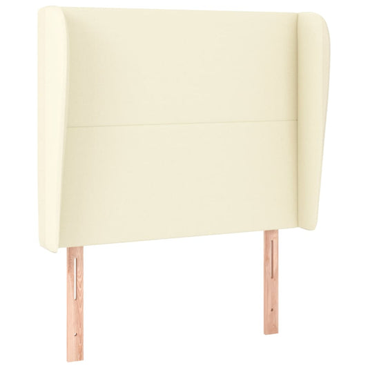 vidaXL Κεφαλάρι με Πτερύγια Κρεμ 93x23x118/128 εκ. Συνθετικό Δέρμα