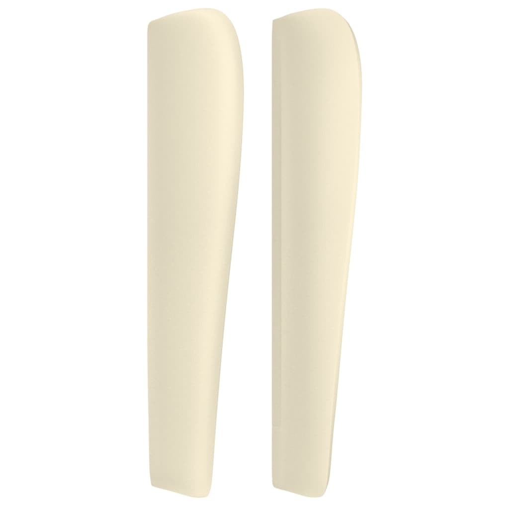 vidaXL Κεφαλάρι με Πτερύγια Κρεμ 93x23x118/128 εκ. Συνθετικό Δέρμα
