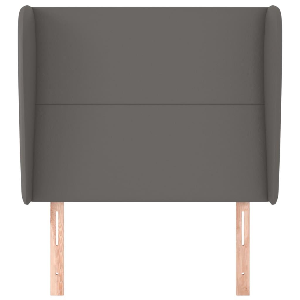 vidaXL Κεφαλάρι με Πτερύγια Γκρι 103x23x118/128 εκ. Συνθετικό Δέρμα