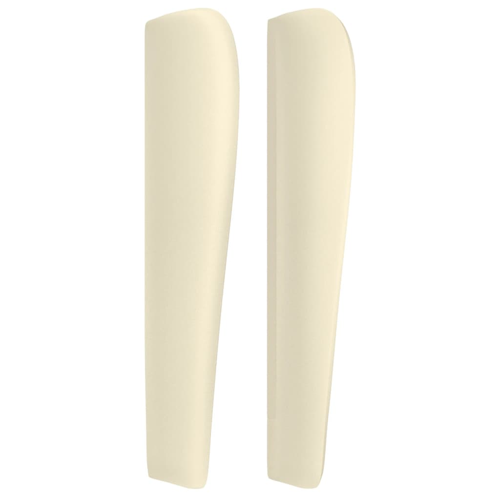 vidaXL Κεφαλάρι με Πτερύγια Κρεμ 147x23x118/128 εκ. Συνθετικό Δέρμα