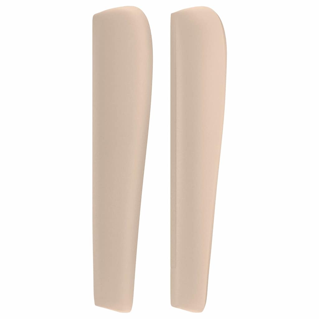 vidaXL Κεφαλάρι με Πτερύγια Καπουτσίνο 147x23x118/128 εκ. Συνθ. Δέρμα