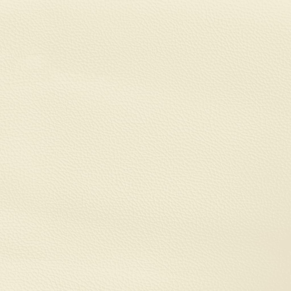 vidaXL Κεφαλάρι με Πτερύγια Κρεμ 163x23x118/128 εκ. Συνθετικό Δέρμα