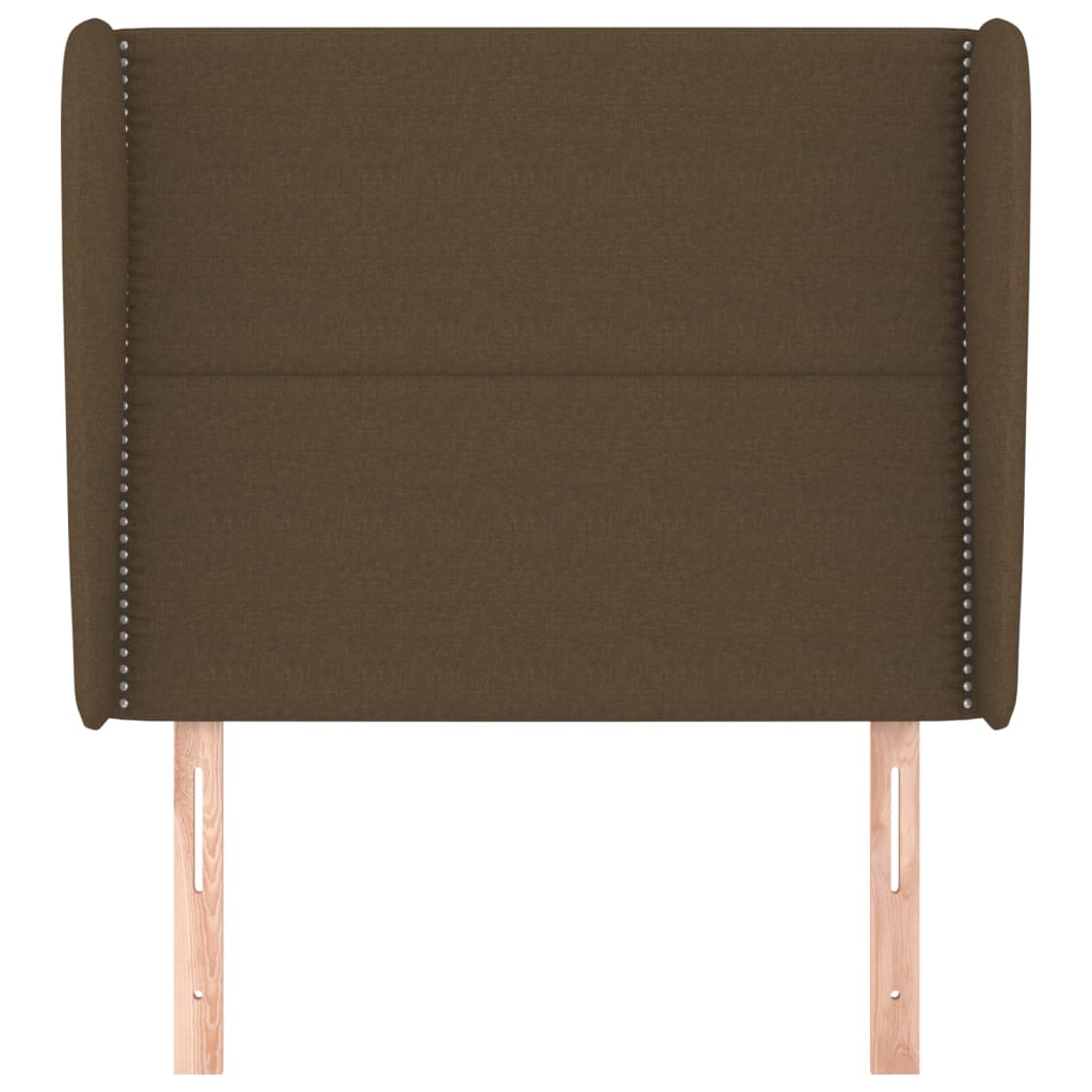 vidaXL Κεφαλάρι με Πτερύγια Σκούρο Καφέ 83x23x118/128 εκ. Υφασμάτινο