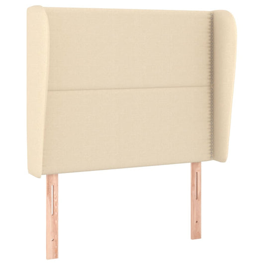 vidaXL Κεφαλάρι με Πτερύγια Κρεμ 93 x 23 x 118/128 εκ. Υφασμάτινο
