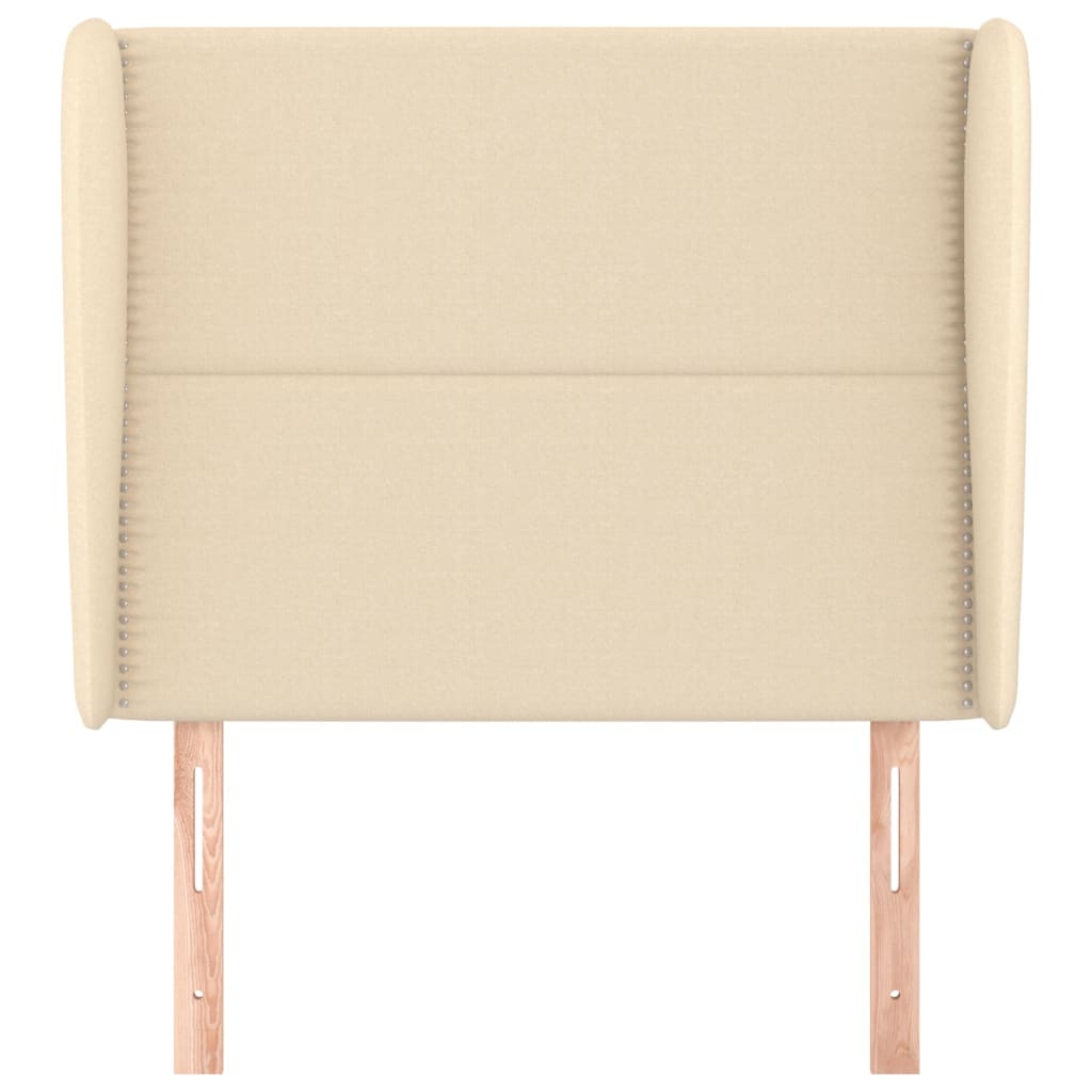 vidaXL Κεφαλάρι με Πτερύγια Κρεμ 93 x 23 x 118/128 εκ. Υφασμάτινο