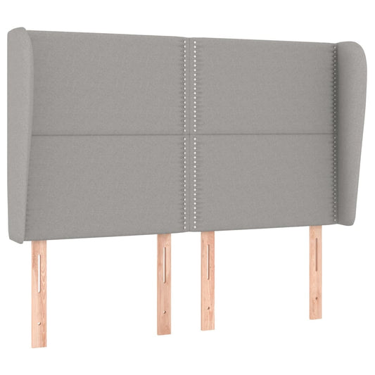 vidaXL Κεφαλάρι με Πτερύγια Ανοιχτό Γκρι 147x23x118/128 εκ. Υφασμάτινο