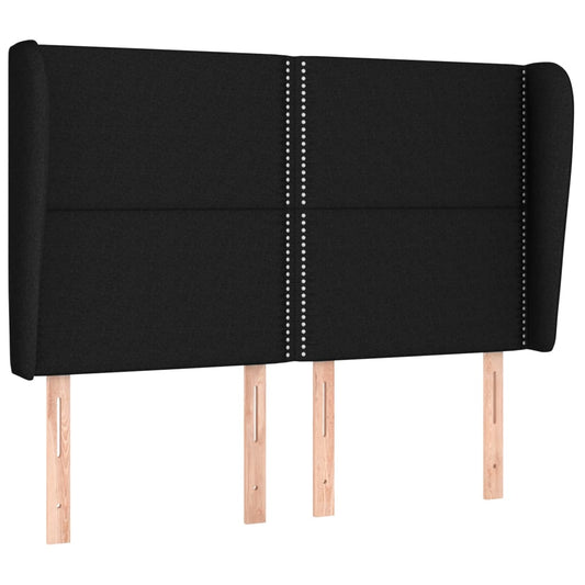 vidaXL Κεφαλάρι με Πτερύγια Μαύρο 147x23x118/128 εκ. Υφασμάτινο