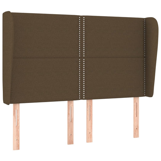 vidaXL Κεφαλάρι με Πτερύγια Σκούρο Καφέ 147x23x118/128 εκ.Υφασμάτινο