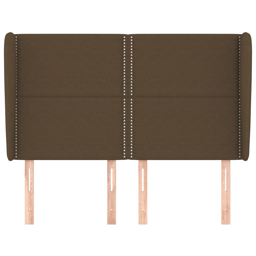 vidaXL Κεφαλάρι με Πτερύγια Σκούρο Καφέ 147x23x118/128 εκ.Υφασμάτινο