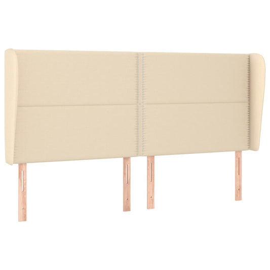 vidaXL Κεφαλάρι με Πτερύγια Κρεμ 183x23x118/128 εκ. Υφασμάτινο