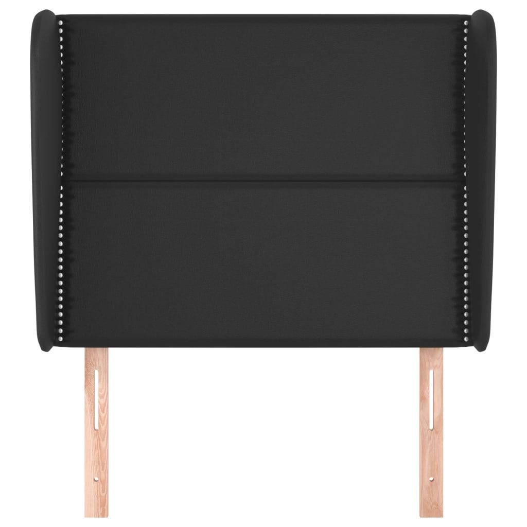 vidaXL Κεφαλάρι με Πτερύγια Μαύρο 83x23x118/128 εκ. Συνθετικό Δέρμα