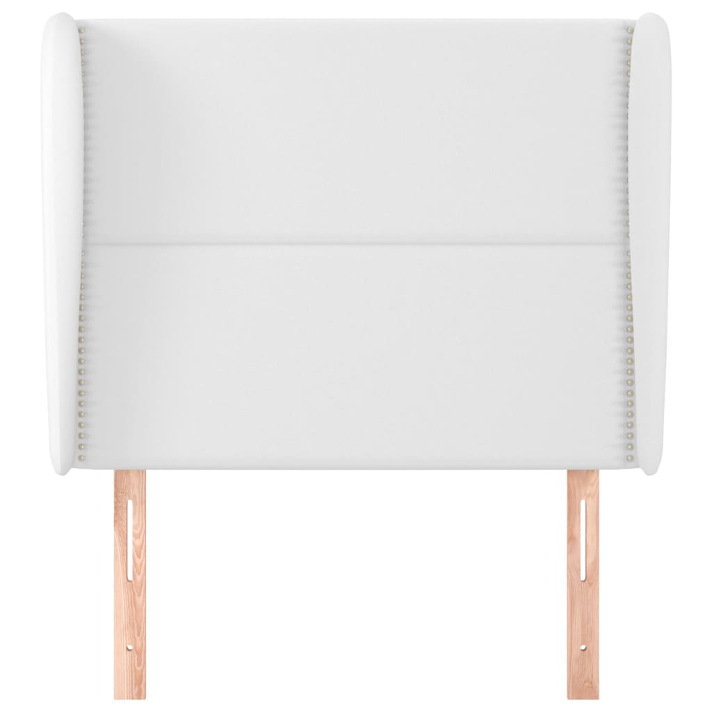 vidaXL Κεφαλάρι με Πτερύγια Λευκό 83x23x118/128 εκ. Συνθετικό Δέρμα