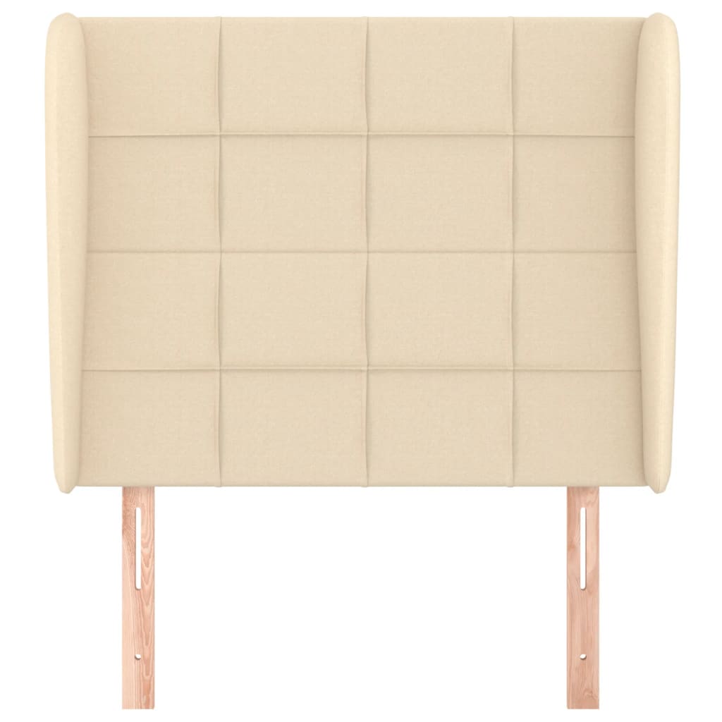 vidaXL Κεφαλάρι με Πτερύγια Κρεμ 93 x 23 x 118/128 εκ. Υφασμάτινο