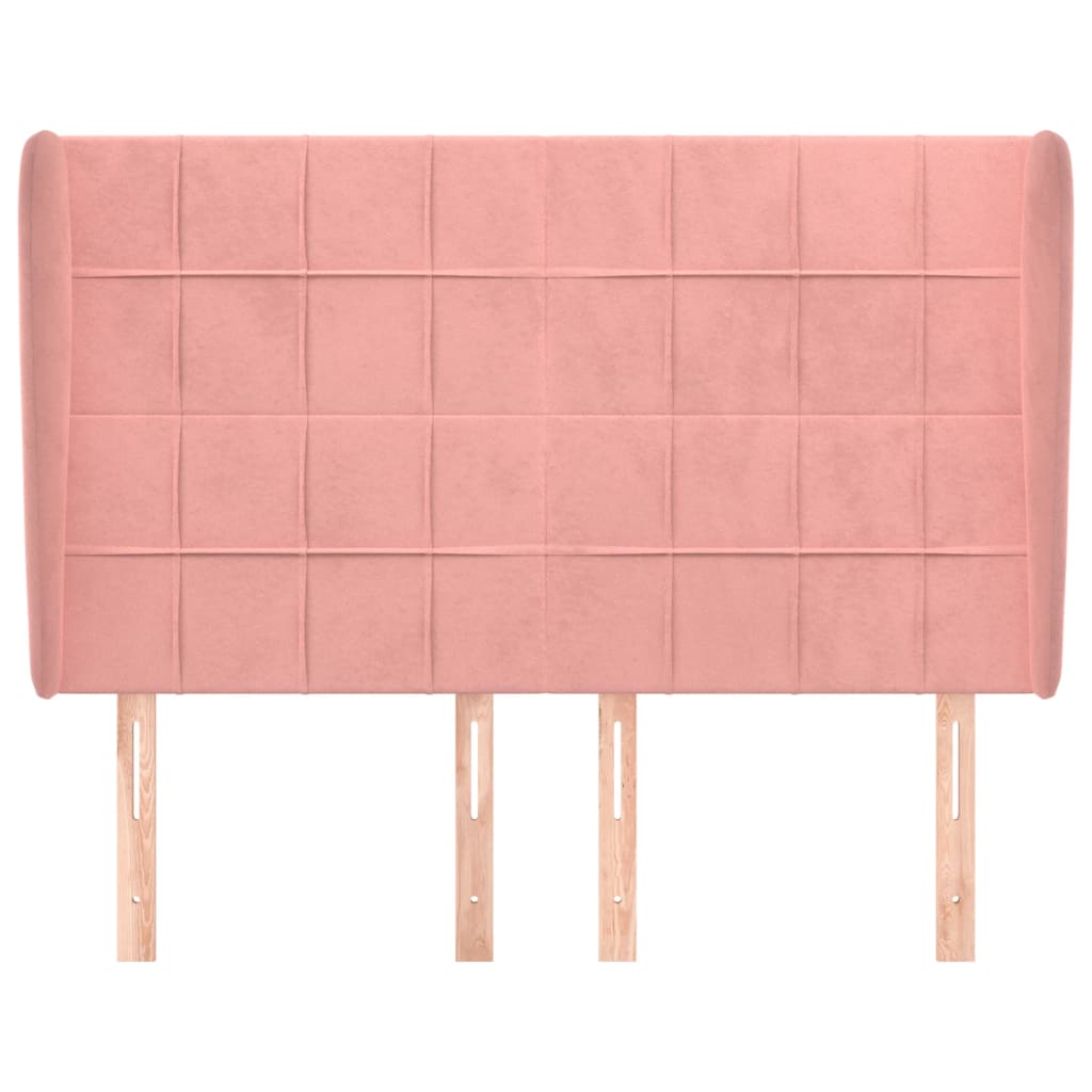 vidaXL Κεφαλάρι με Πτερύγια Ροζ 147x23x118/128 εκ. Βελούδινο