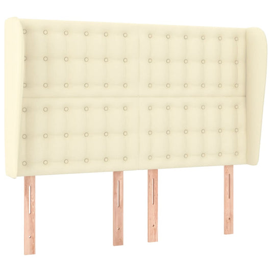 vidaXL Κεφαλάρι με Πτερύγια Κρεμ 147x23x118/128 εκ. Συνθετικό Δέρμα