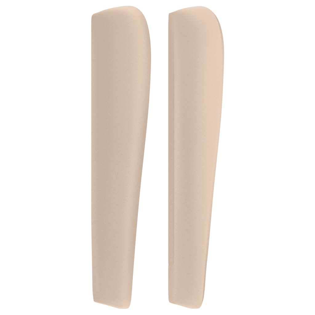 vidaXL Κεφαλάρι με Πτερύγια Καπουτσίνο 163x23x118/128 εκ. Συνθ. Δέρμα