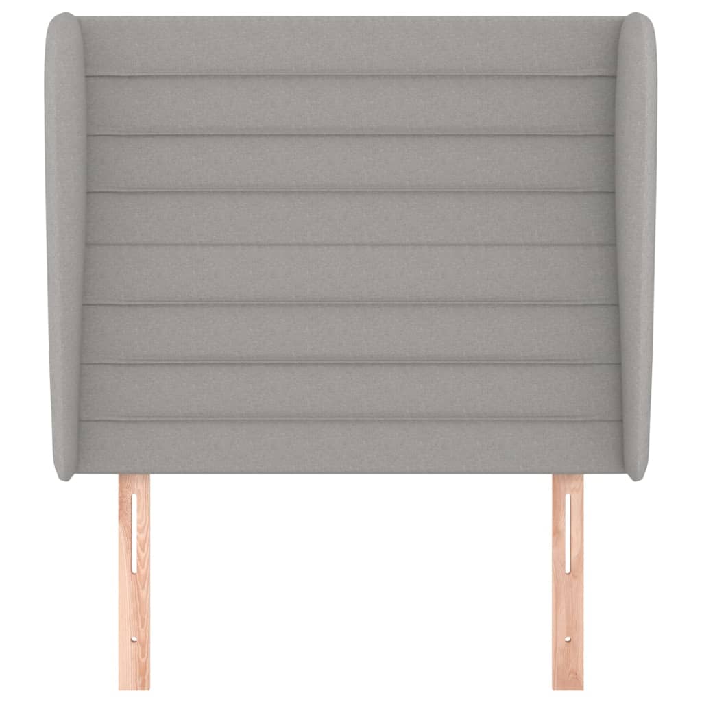 vidaXL Κεφαλάρι με Πτερύγια Ανοιχτό Γκρι 83x23x118/128 εκ. Υφασμάτινο