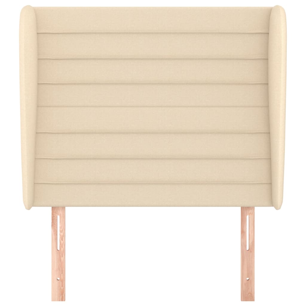 vidaXL Κεφαλάρι με Πτερύγια Κρεμ 103x23x118/128 εκ. Υφασμάτινο
