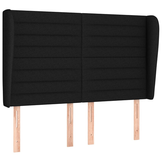 vidaXL Κεφαλάρι με Πτερύγια Μαύρο 147x23x118/128 εκ. Υφασμάτινο