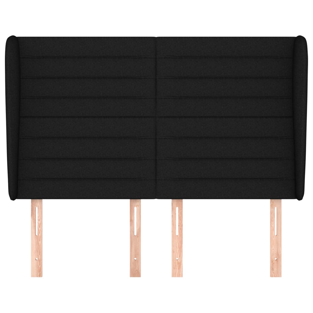 vidaXL Κεφαλάρι με Πτερύγια Μαύρο 147x23x118/128 εκ. Υφασμάτινο