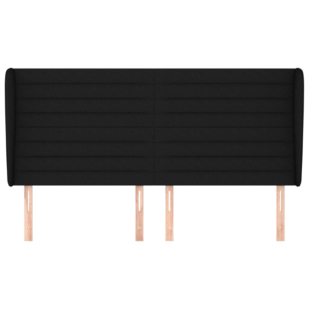 vidaXL Κεφαλάρι με Πτερύγια Μαύρο 163x23x118/128 εκ. Υφασμάτινο