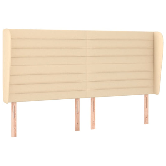vidaXL Κεφαλάρι με Πτερύγια Κρεμ 183x23x118/128 εκ. Υφασμάτινο