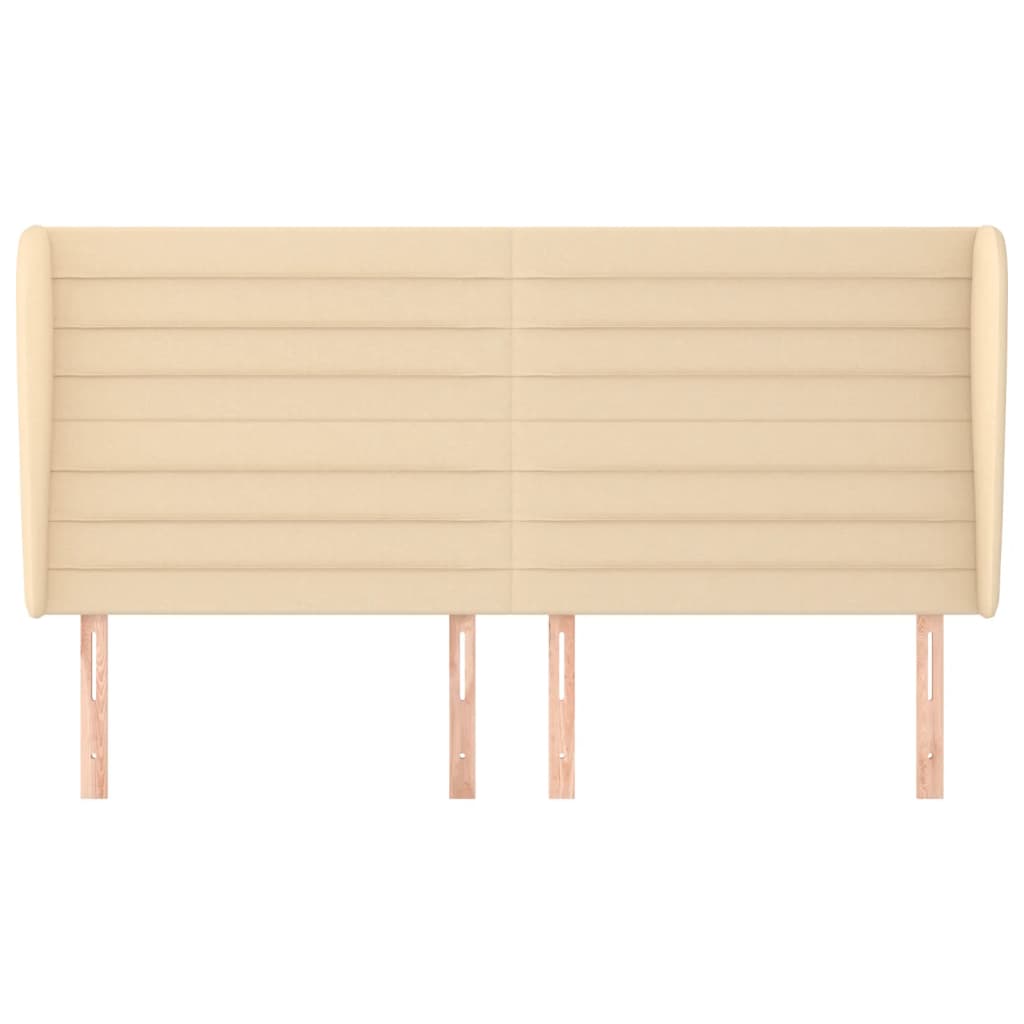 vidaXL Κεφαλάρι με Πτερύγια Κρεμ 183x23x118/128 εκ. Υφασμάτινο