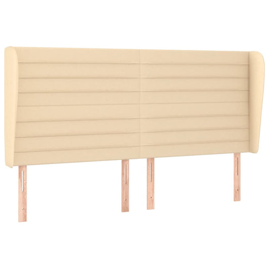 vidaXL Κεφαλάρι με Πτερύγια Κρεμ 203x23x118/128 εκ. Υφασμάτινο