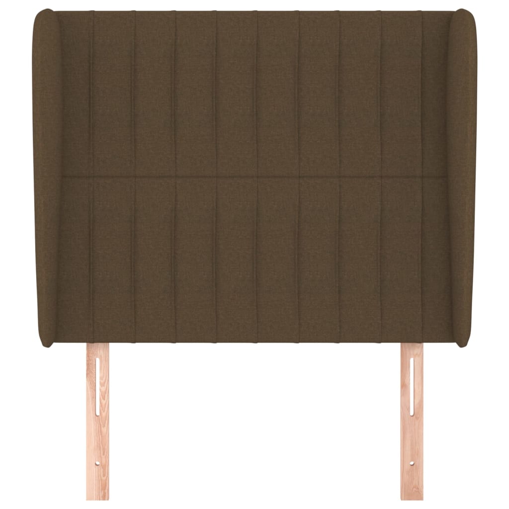 vidaXL Κεφαλάρι με Πτερύγια Σκούρο Καφέ 103x23x118/128 εκ. Υφασμάτινο