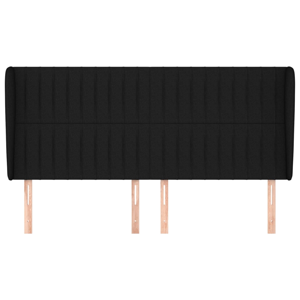 vidaXL Κεφαλάρι με Πτερύγια Μαύρο 183x23x118/128 εκ. Υφασμάτινο