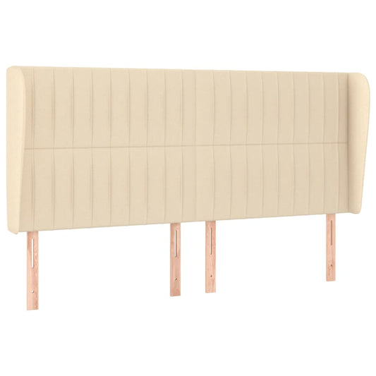 vidaXL Κεφαλάρι με Πτερύγια Κρεμ 203x23x118/128 εκ. Υφασμάτινο