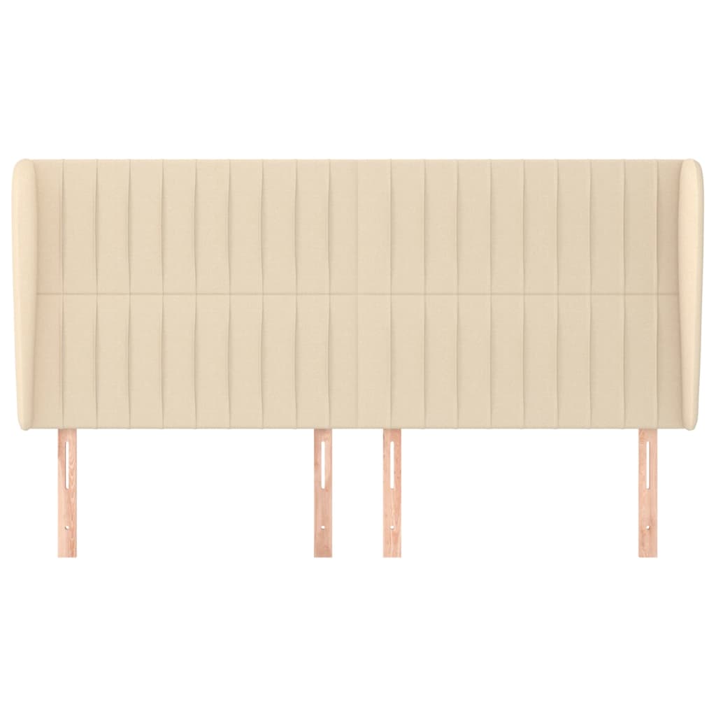 vidaXL Κεφαλάρι με Πτερύγια Κρεμ 203x23x118/128 εκ. Υφασμάτινο