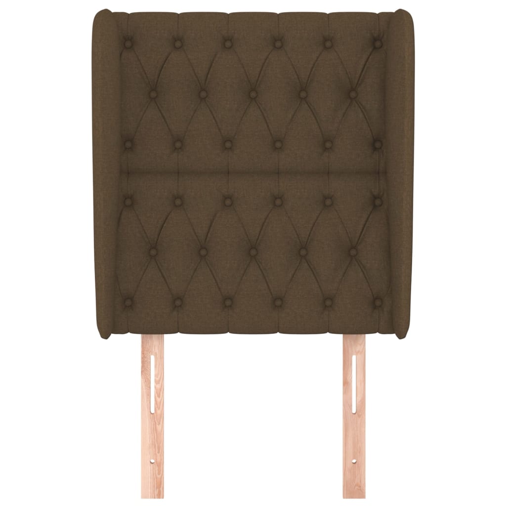 vidaXL Κεφαλάρι με Πτερύγια Σκούρο Καφέ 83x23x118/128 εκ. Υφασμάτινο