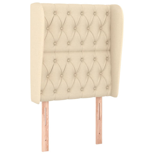 vidaXL Κεφαλάρι με Πτερύγια Κρεμ 83x23x118/128 εκ. Υφασμάτινο