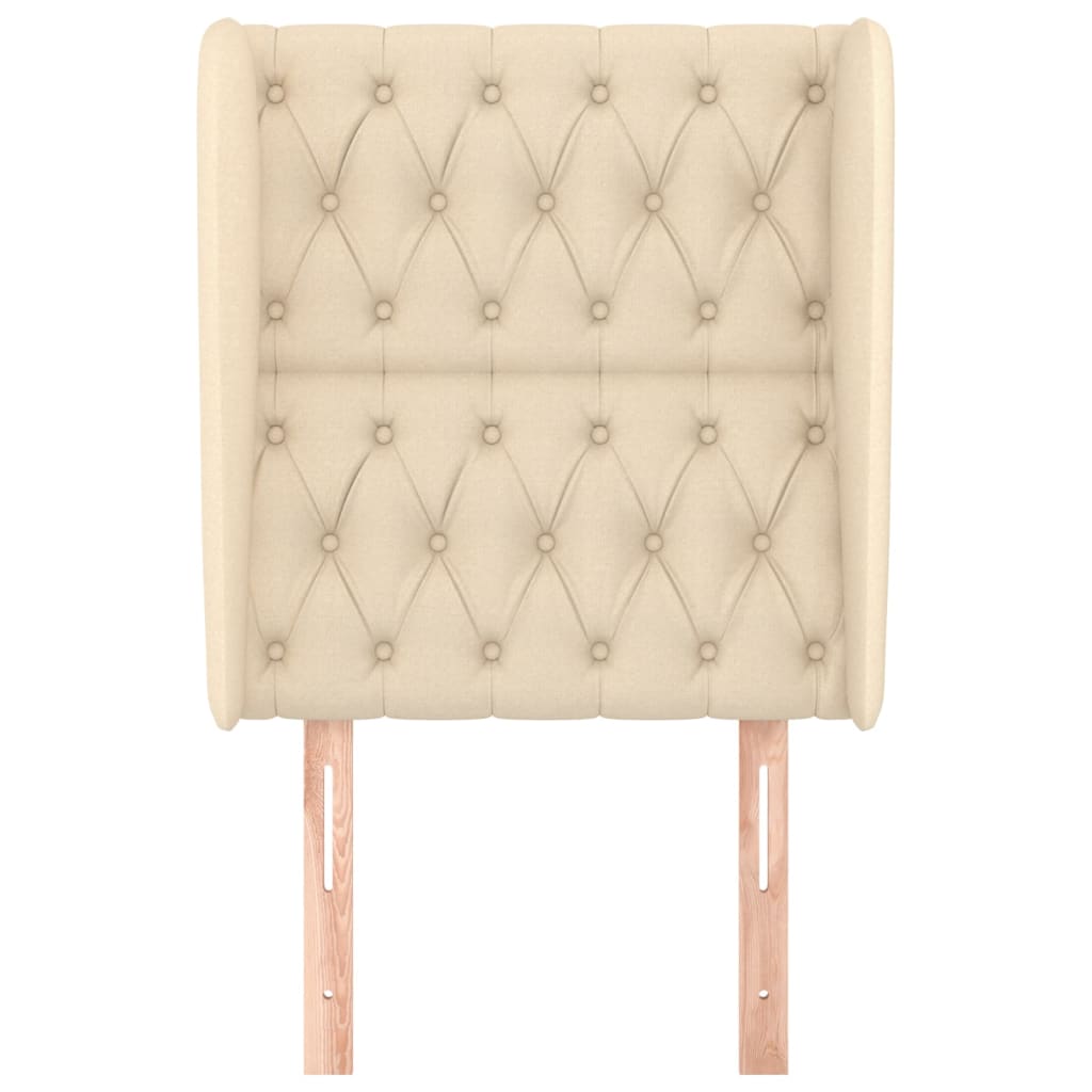 vidaXL Κεφαλάρι με Πτερύγια Κρεμ 83x23x118/128 εκ. Υφασμάτινο